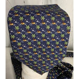 Jos A Bank Mens Tie Palm Trees 58x4 Beachy Resort Silk USA Classic Staple Office